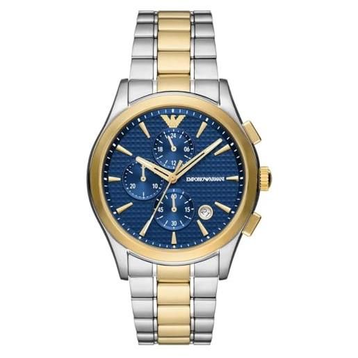 Emporio Armani orologio casual ar11579, tono oro e blu