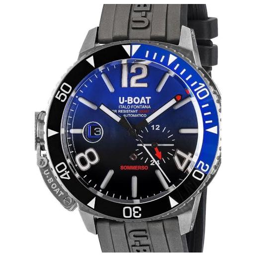 Orologio Uomo U-Boat Darkmoon 9502, Quarzo, Cassa Acciaio 40mm, Quadrante Verde, Cinturino In Silicone Nero