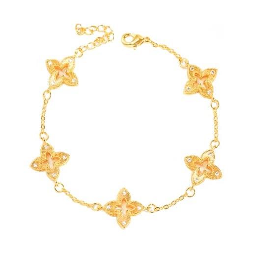 Bracciale a spina di pesce in oro 18 carati, pronto da indossare, bracciale riempito d'oro, bracciale spesso, spina di pesce magica da 6 mm, braccialetti da donna, regalo per lei - Italia