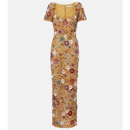 Rachel Gilbert abito lungo francesca con cristalli