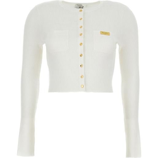 Elisabetta Franchi cardigan con bottoni - bianco