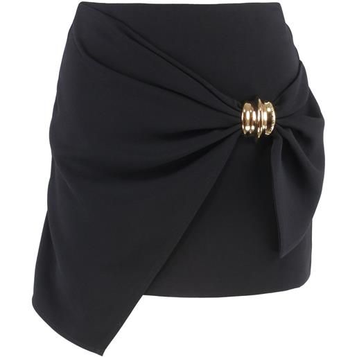 Elisabetta Franchi minigonna con fiocco in crêpe - nero