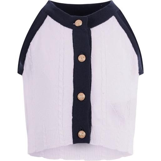 Balmain Kids canotta con bottoni - bianco