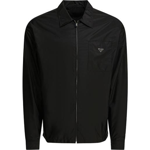 Prada giacca con logo - nero