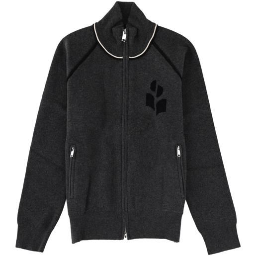 MARANT ÉTOILE cardigan con zip - grigio