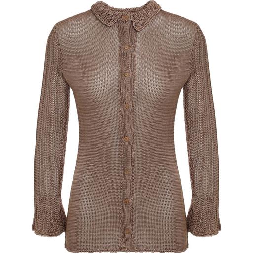Savannah Morrow cardigan con bottoni - marrone