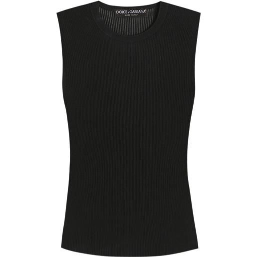 Dolce & Gabbana canotta smanicata a coste - nero
