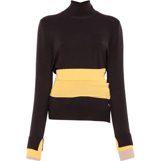 FENDI maglione asimmetrico - viola