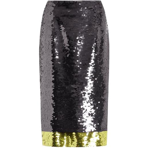 16Arlington gonna midi nyla con paillettes - marrone