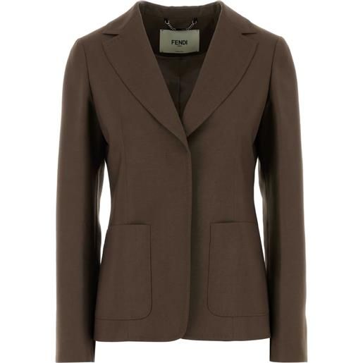 FENDI blazer monopetto - f1rxg green