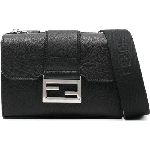 FENDI borsa messenger double baguette - nero