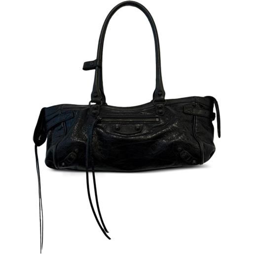 Balenciaga borsa a spalla con borchie - nero