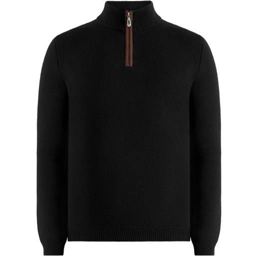 Manière De Voir torin - maglione con mezza zip - nero