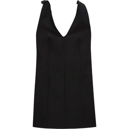 MSGM abito corto smanicato con scollo a v - nero
