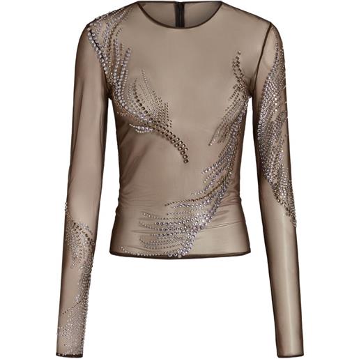 16Arlington top darwin con decorazione - marrone