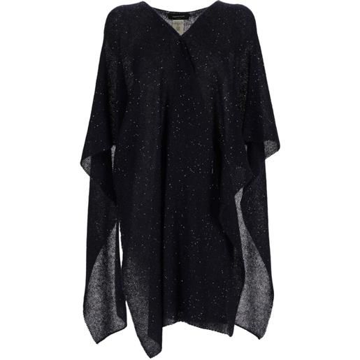 Fabiana Filippi mantella con scollo a v - nero