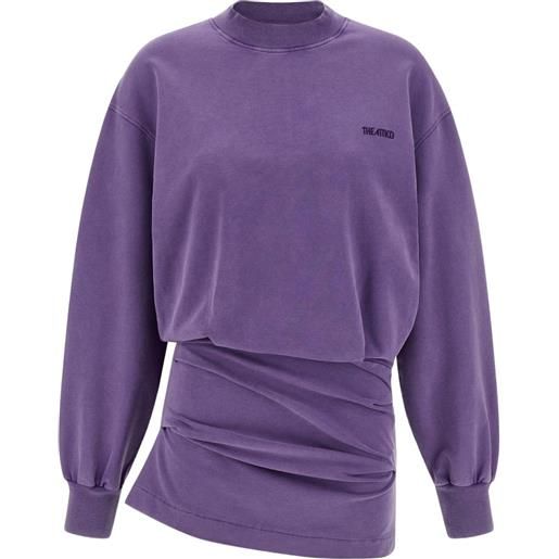 The Attico abito corto modello felpa - viola