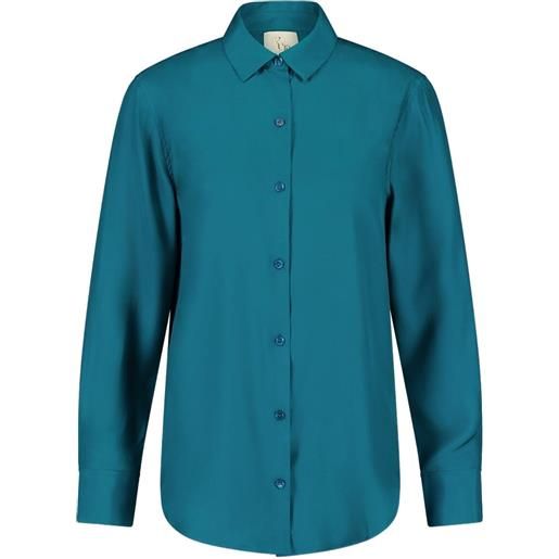 PAULA camicia in seta - verde
