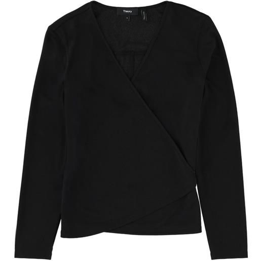 Theory maglione con scollo a v - nero