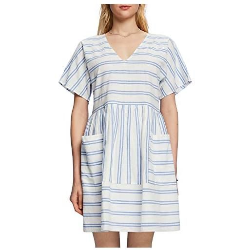 ESPRIT edc by mini abito a righe 100% cotone, bianco sporco, s