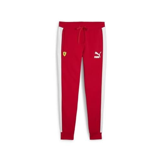 Puma pantaloni da uomo scuderia ferrari race mt7, rosso corsa-ss24, m