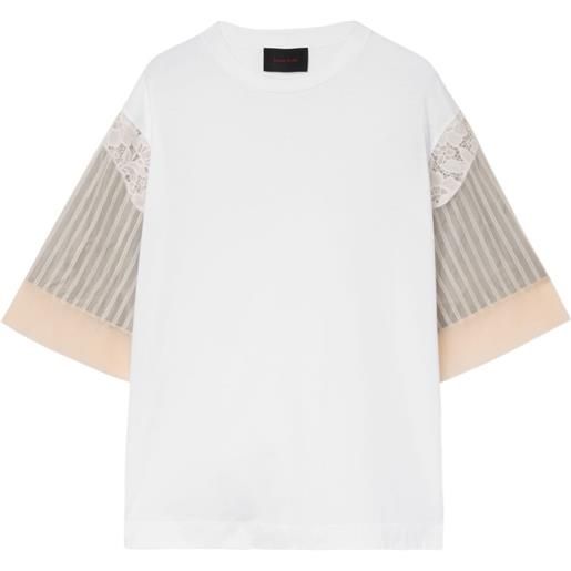 Simone Rocha t-shirt con orlo di pizzo - bianco