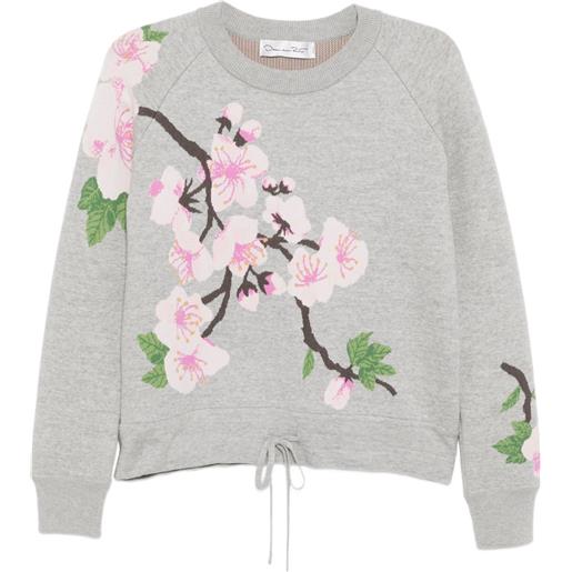 Oscar de la Renta felpa con stampa grafica - grigio