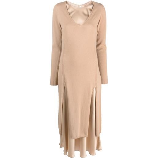 TWINSET abito modello maglione a strati - marrone