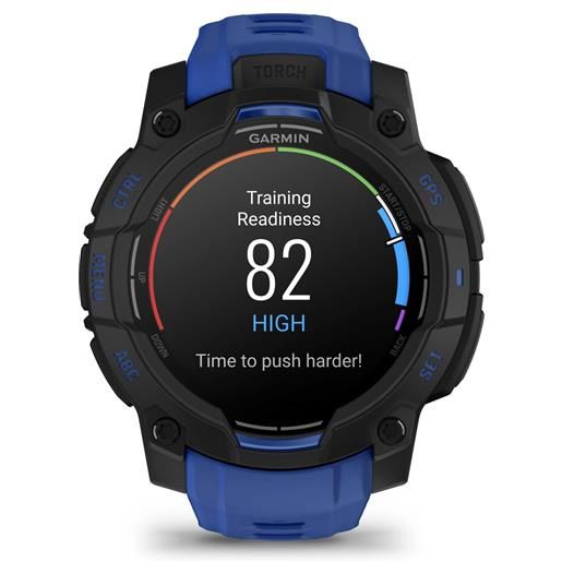 GARMIN instinct 3 45mm amoled black with bolt blue smartwatch gps