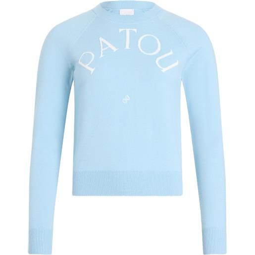 Patou maglione con logo - blu