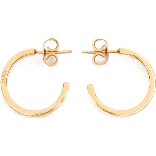 Maison Margiela orecchini con logo - oro