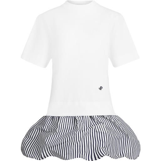 Patou abito corto a righe - bianco