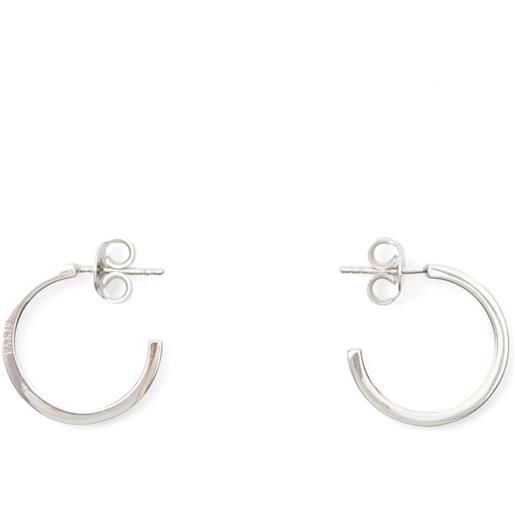 Maison Margiela orecchini con logo - argento