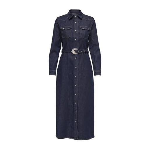 ONLY onlcamomile ls dnm dress red bf mae, blu jeans scuro, xs donna