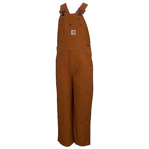 Carhartt salopette da ragazzo in tela (foderata e sfoderata), tela marrone Carhartt, 14, Carhartt tela marrone, 14