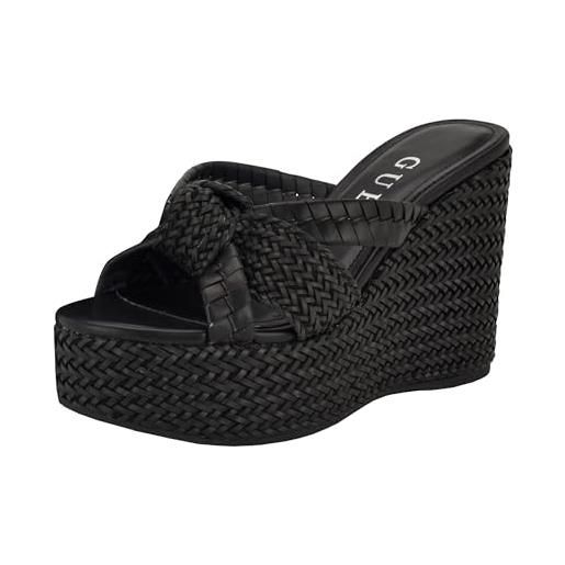 Guess Damani Sandali Con Zeppa Donna - Tomaia In Raso Con Cinturino Floreale E Strass, Altezza 7,5 Cm - 2