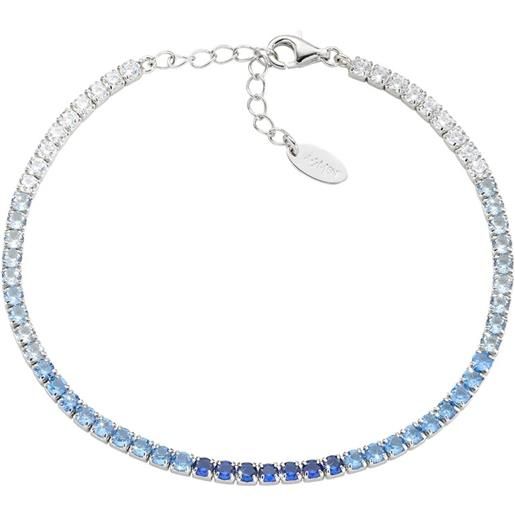 Amberta Lumini Bracciale Tennis Donna In Argento 925 Con Zirconi Colorati – Regolabile - 4