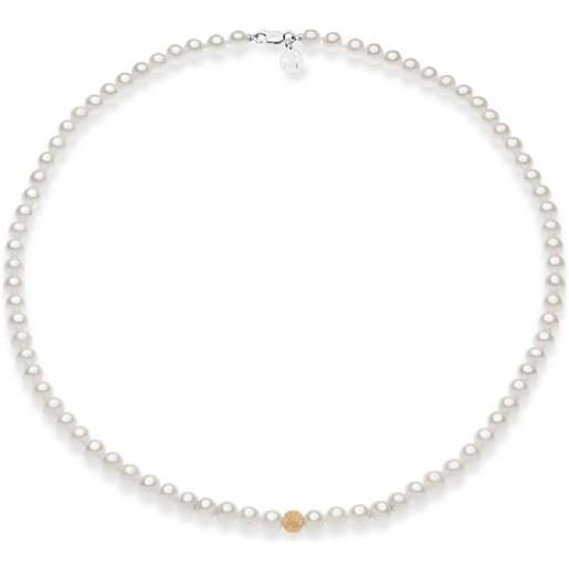 Comete collana donna comete fili perle acquadolce oro sfera rosè codice fwq294