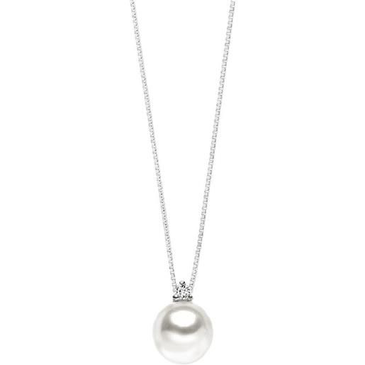 Comete collana donna comete easy basic oro 18 kt diamante perla codice glp434