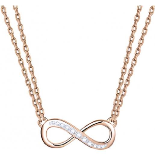 Liu Jo collana donna liu jo luxury simbolo infinito collezione essential in acciaio rose gold codice lj2515