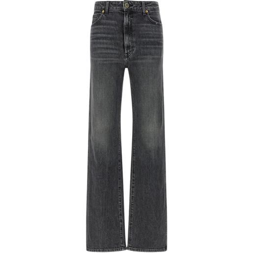 KHAITE jeans dritti effetto vissuto - grigio