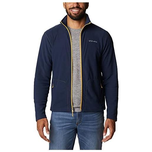 Columbia fast trek light full zip fleece, maglia in pile con cerniera integrale uomo, collegiate navy, s