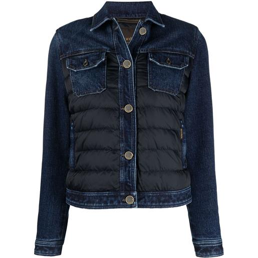 Moorer giacca denim trapuntata - blu