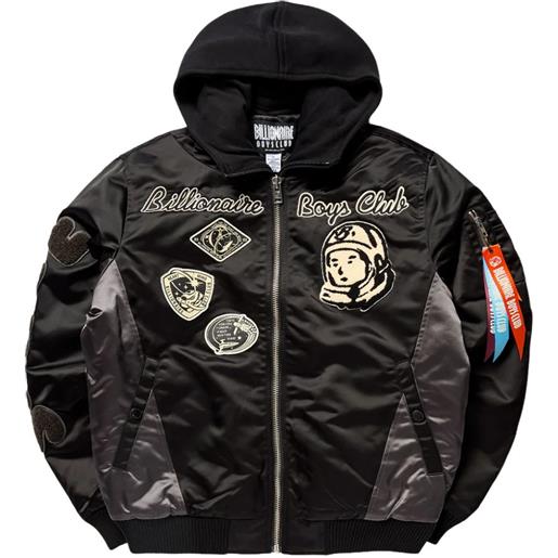 Billionaire Boys Club bomber con cappuccio - nero