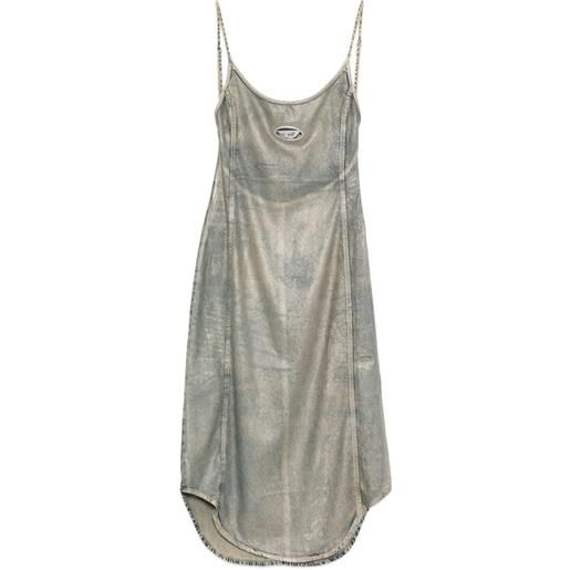 Diesel abito midi de-vera-s con logo - blu