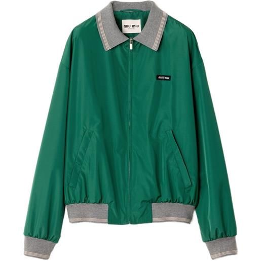 Miu Miu bomber a coste - verde