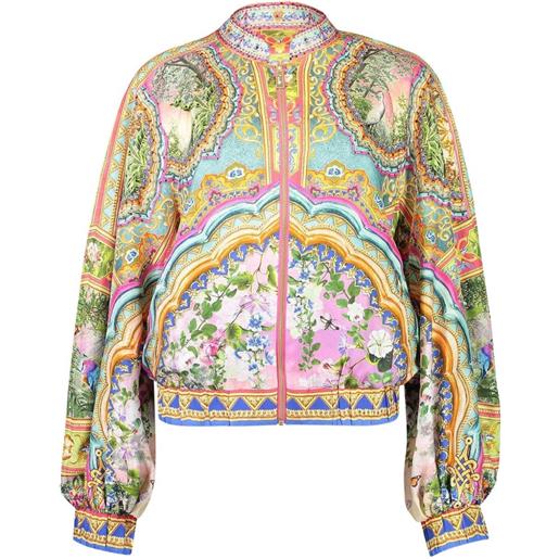 Camilla bomber con stampa - giallo