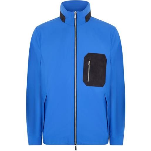 Moorer giacca leggera con zip - blu
