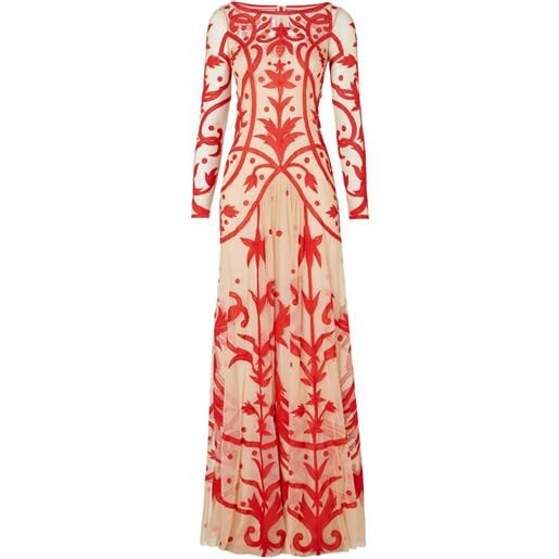 Temperley London abito da sera con ricamo - rosso