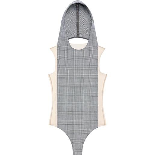 Courrèges body illusion con cappuccio - grigio